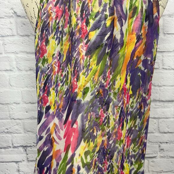 Vintage CAbi Floral Print Blouse Tank Style # 730 - Picture 7 of 9